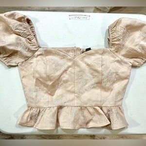 Forever 21 Puffy Sleeve Crop Top